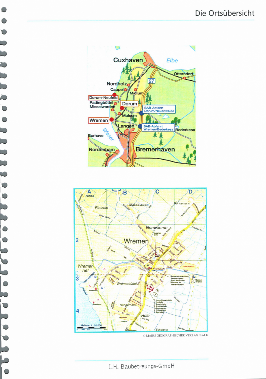 Lageplan Dachgeschosswohnung Wurster Nordseek�ste