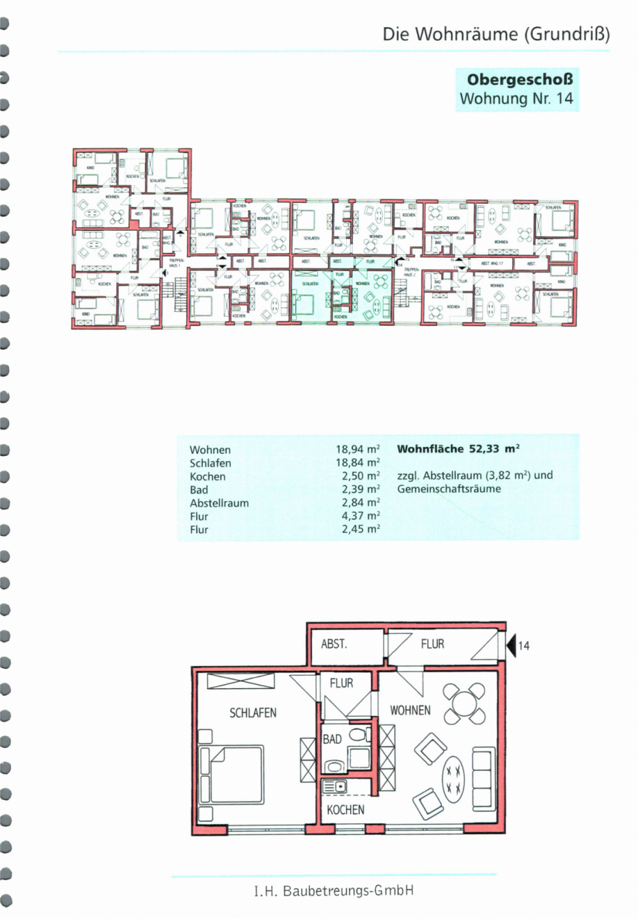 Grundriss der Wohnung Etagenwohnung Wurster Nordseek�ste
